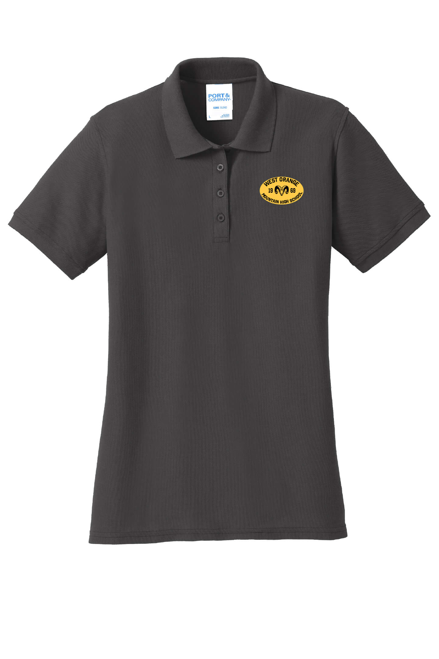 Ladies Short Sleeve Polo gray