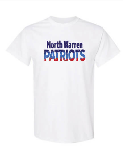 North Warren Patriots Ombre Short Sleeve T-Shirt white