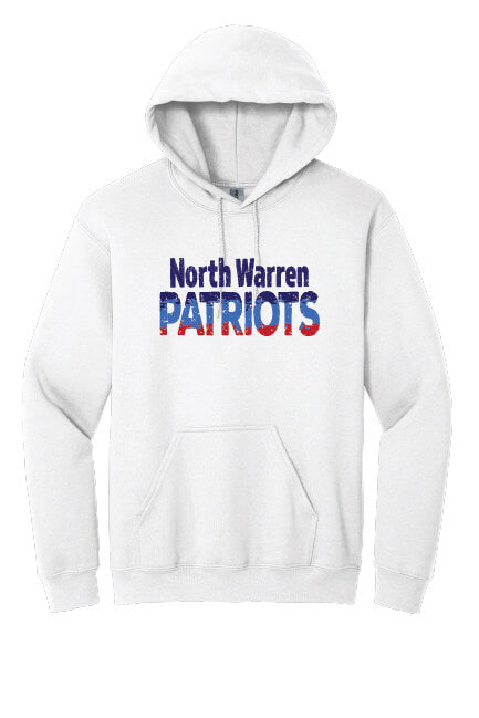 North Warren Patriots Ombre Hoodie white
