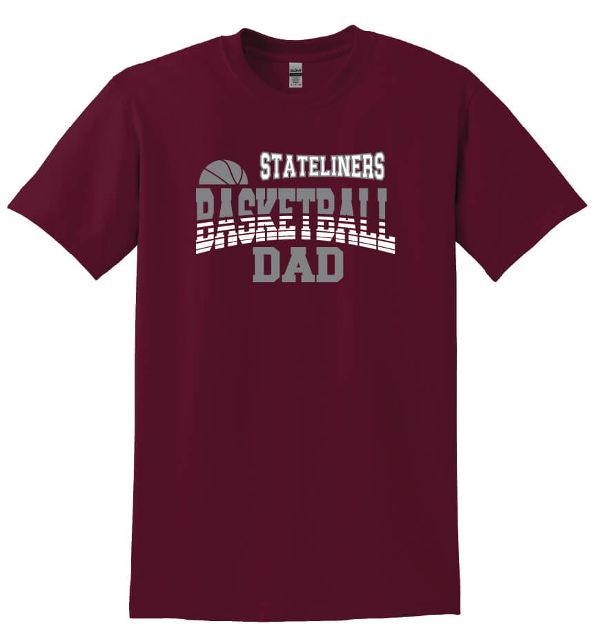 Basketball Dad Short Sleeve T-Shirt maroon