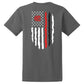 Gildan® Adult Short Sleeve T-shirt - Logo front / Flag on back