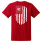 Gildan® Adult Short Sleeve T-shirt - Logo front / Flag on back