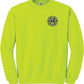Gildan Crewneck Sweatshirt safety green front