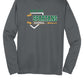 Notre Dame Baseball Sport Tek Competitor Long Sleeve Shirt gray, front