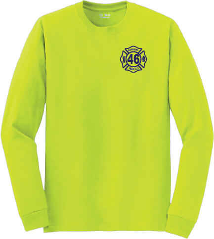 Long Sleeve T-Shirt safety green front