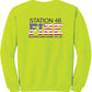 Gildan Crewneck Sweatshirt safety green back