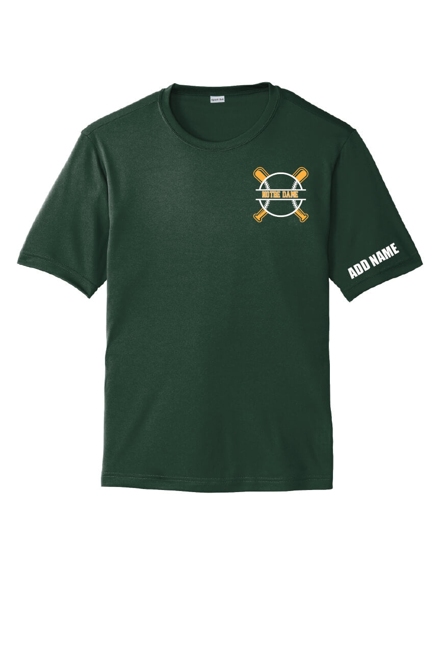Spartans Baseball Sport Tek Competitor Short Sleeve Tee (Youth) green, front