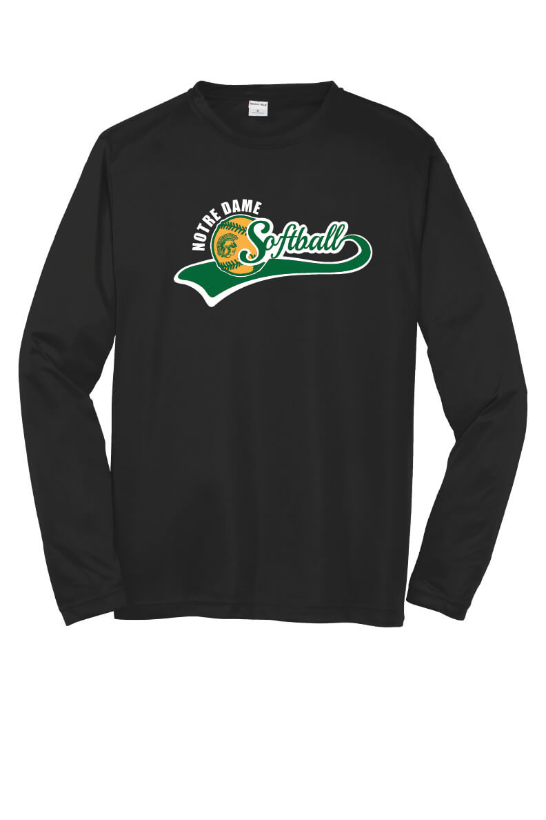 Notre Dame Softball Sport Tek Competitor Long Sleeve Shirt