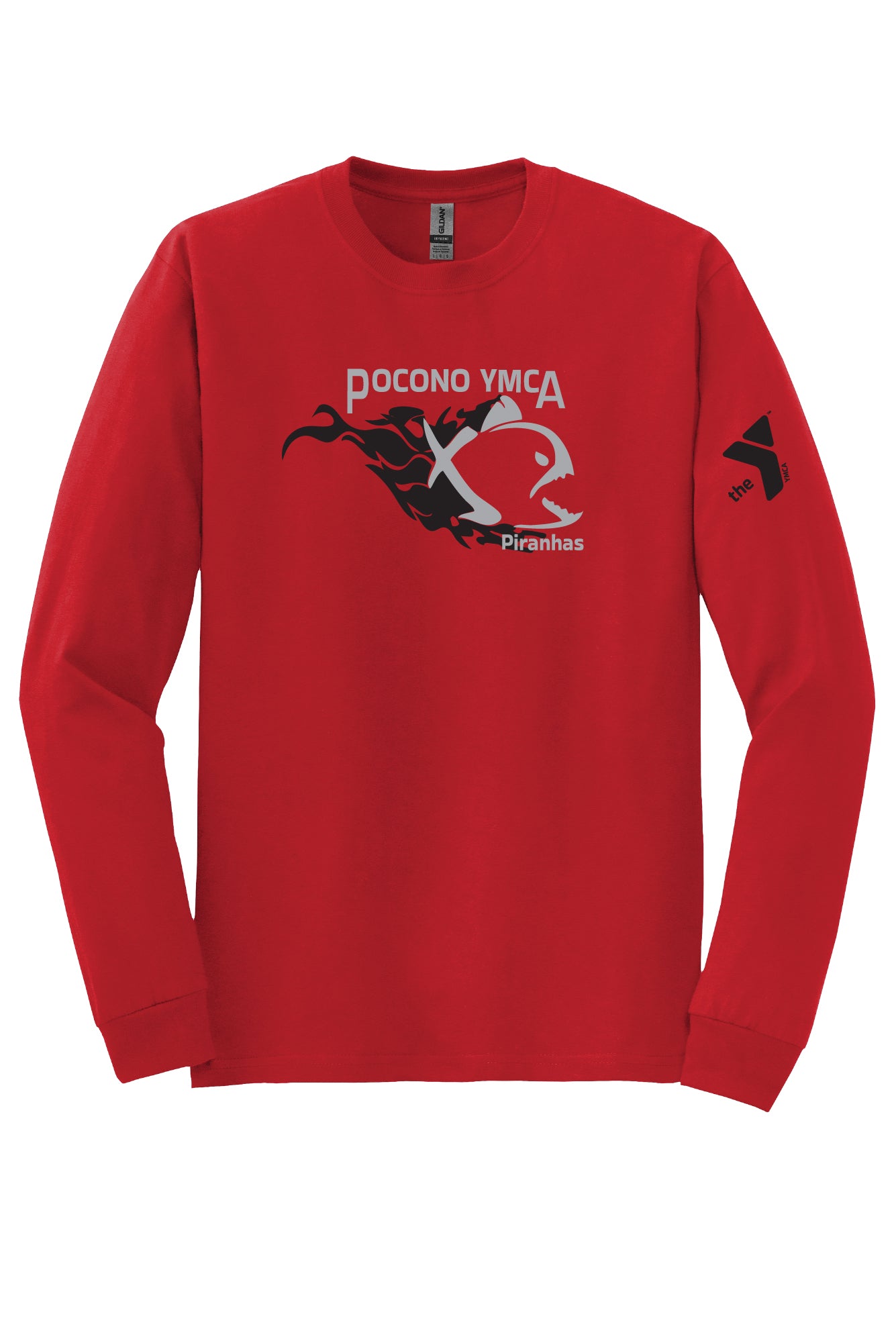 Pocono YMCA Piranhas Long Sleeve T-Shirt