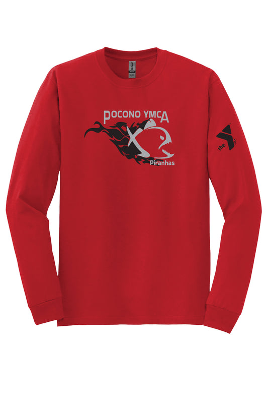 Pocono YMCA Piranhas Long Sleeve T-Shirt