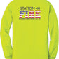 Long Sleeve T-Shirt safety green back