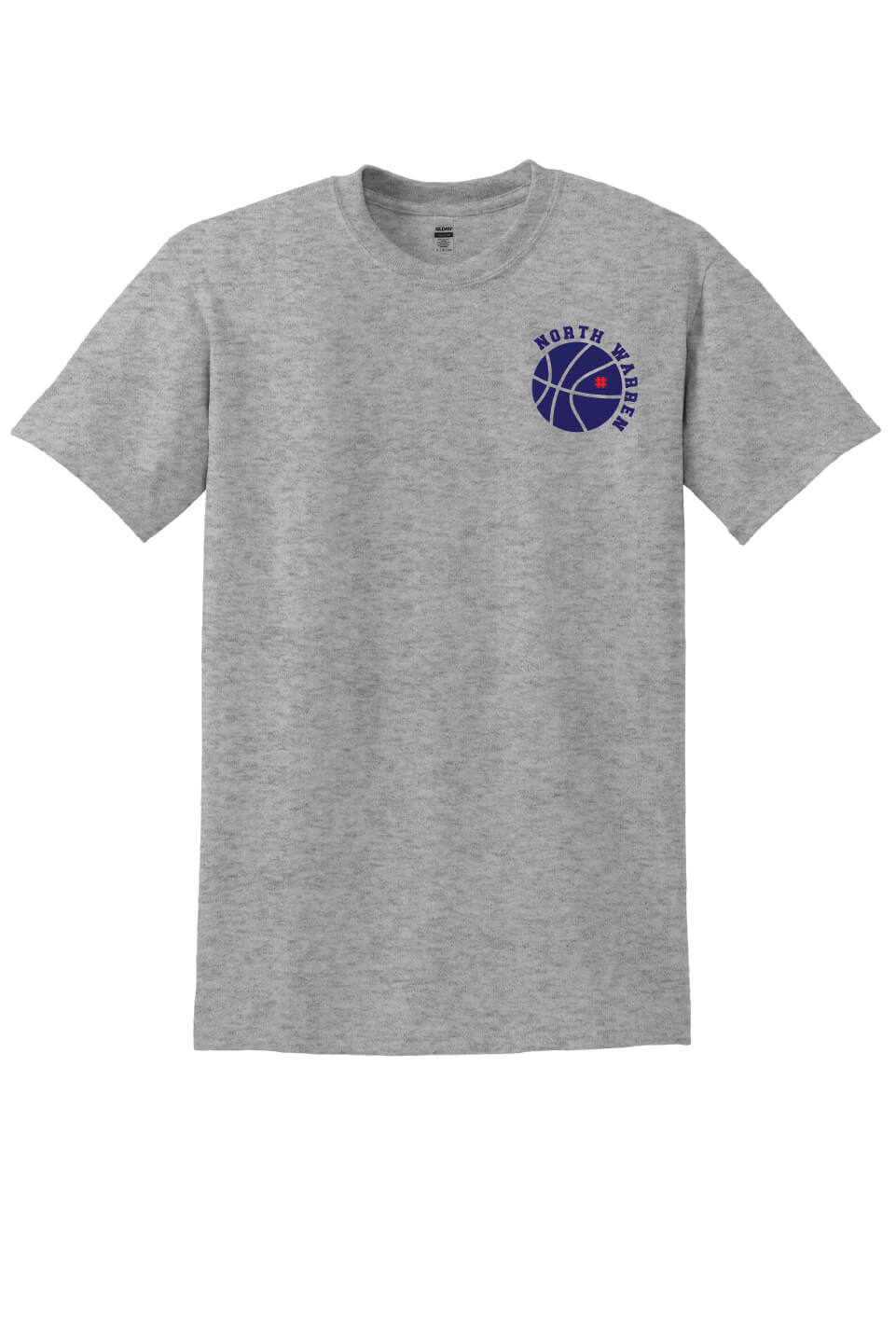 North Warren Basketball Short Sleeve T-Shirt gray