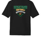 Spartans Softball Sport Tek Competitor Short Sleeve Tee (Youth) black, back