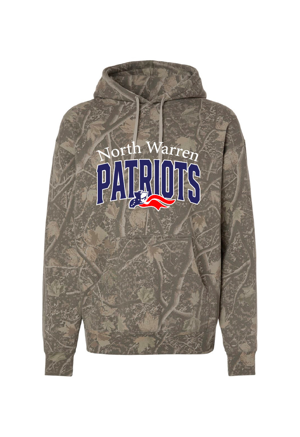 Camo North Warren Patriots Hoodie-LIMITED TIME ONLY