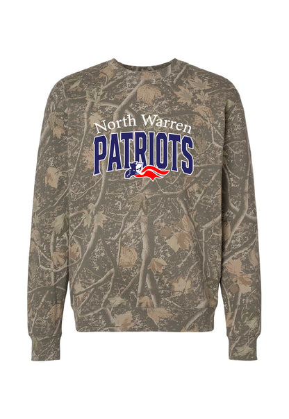 Camo North Warren Patriots Crewneck Sweatshirt-LIMITED TIME ONLY