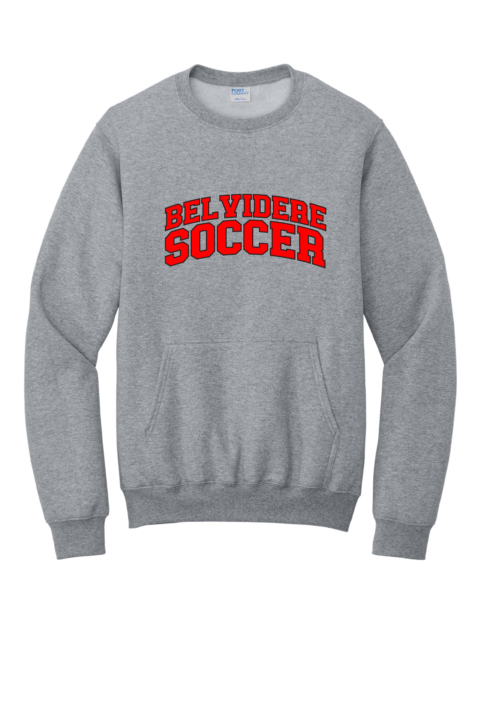 Belvidere Soccer Crewneck Pocket Sweatshirt