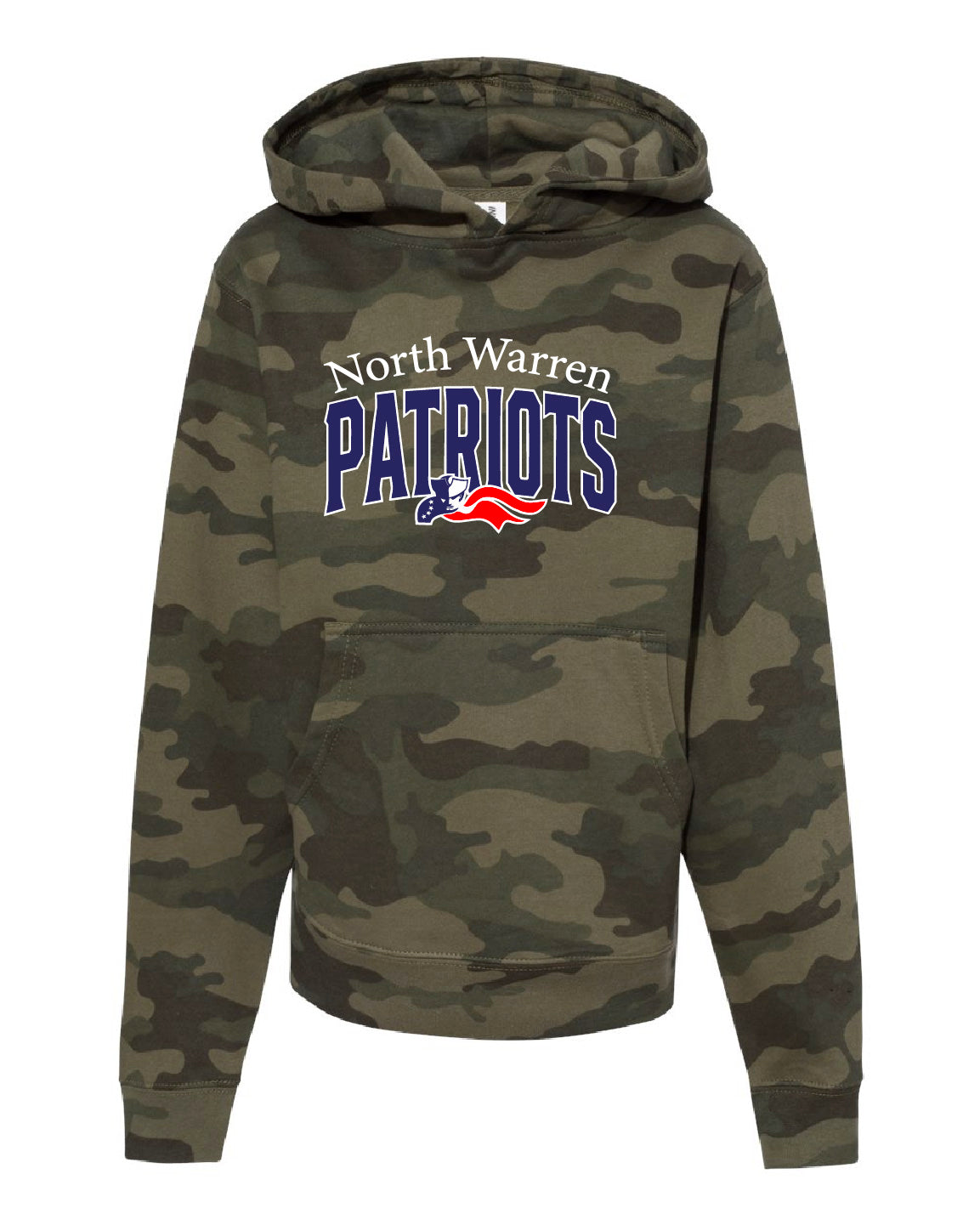 Camo North Warren Patriots Hoodie-LIMITED TIME ONLY