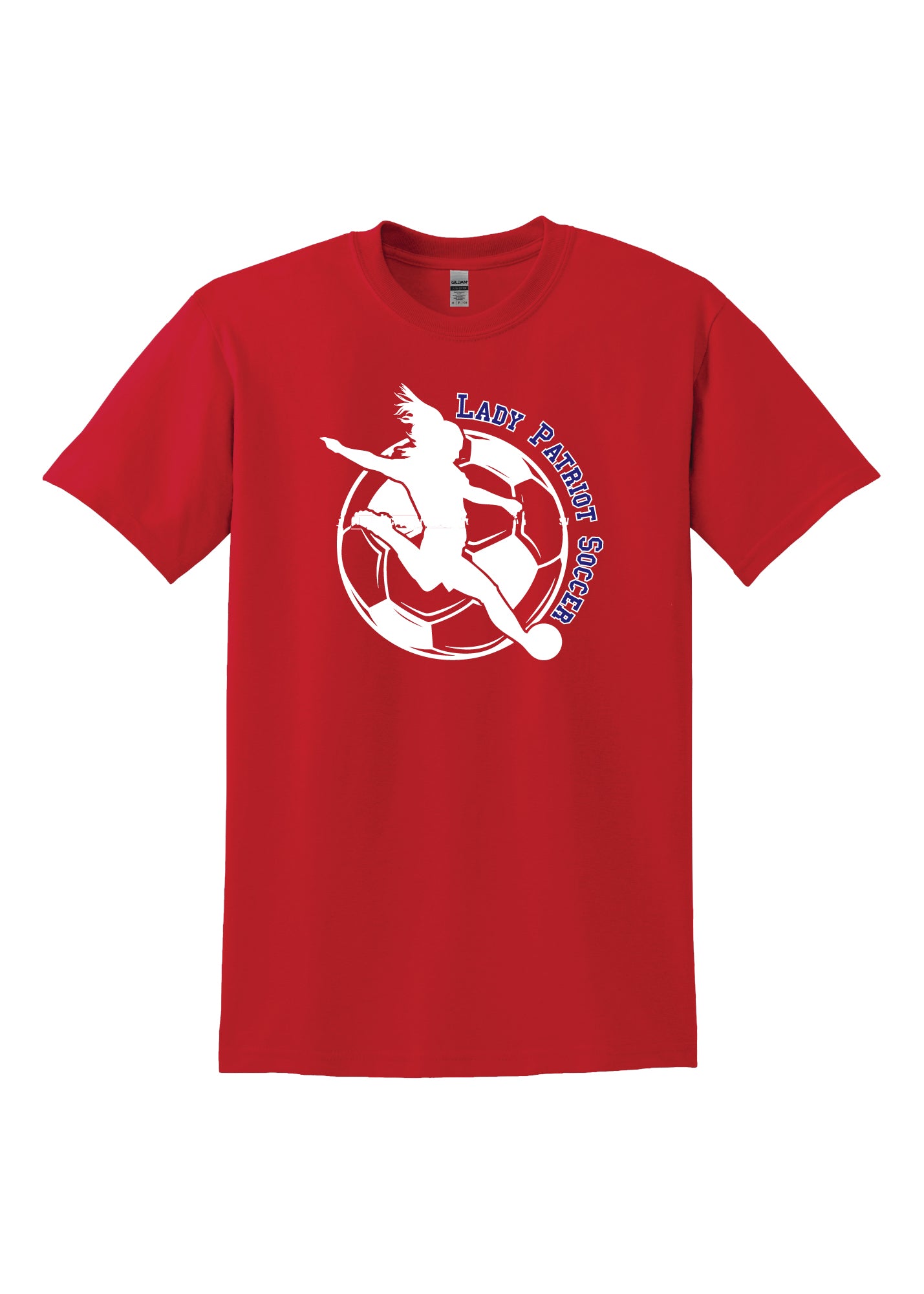 Lady Patriot Soccer Ball Short Sleeve T-Shirt