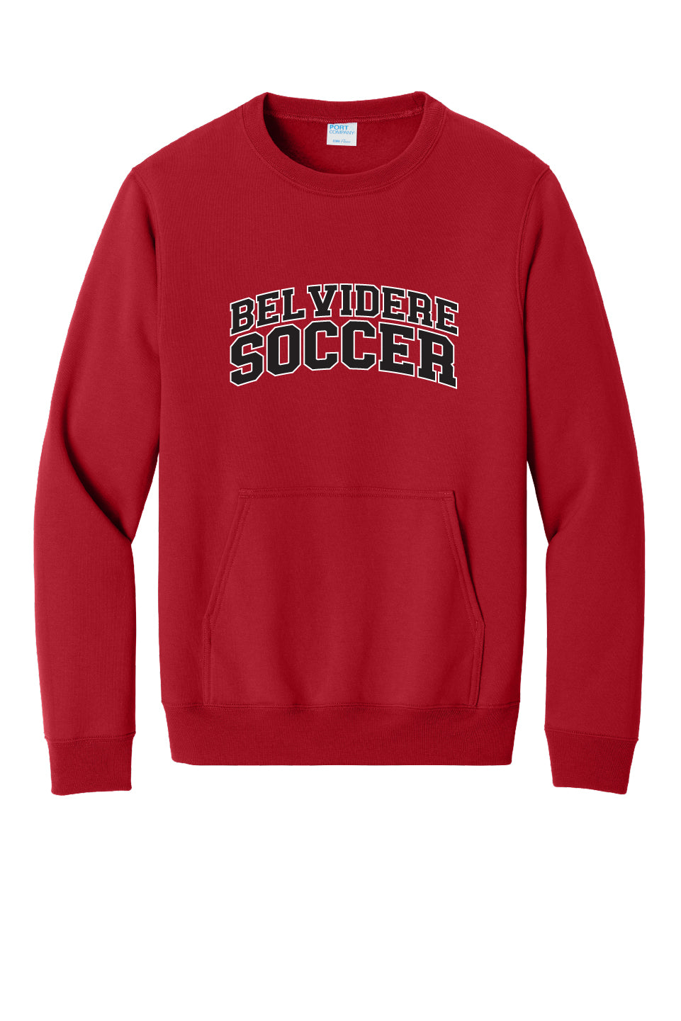 Belvidere Soccer Crewneck Pocket Sweatshirt