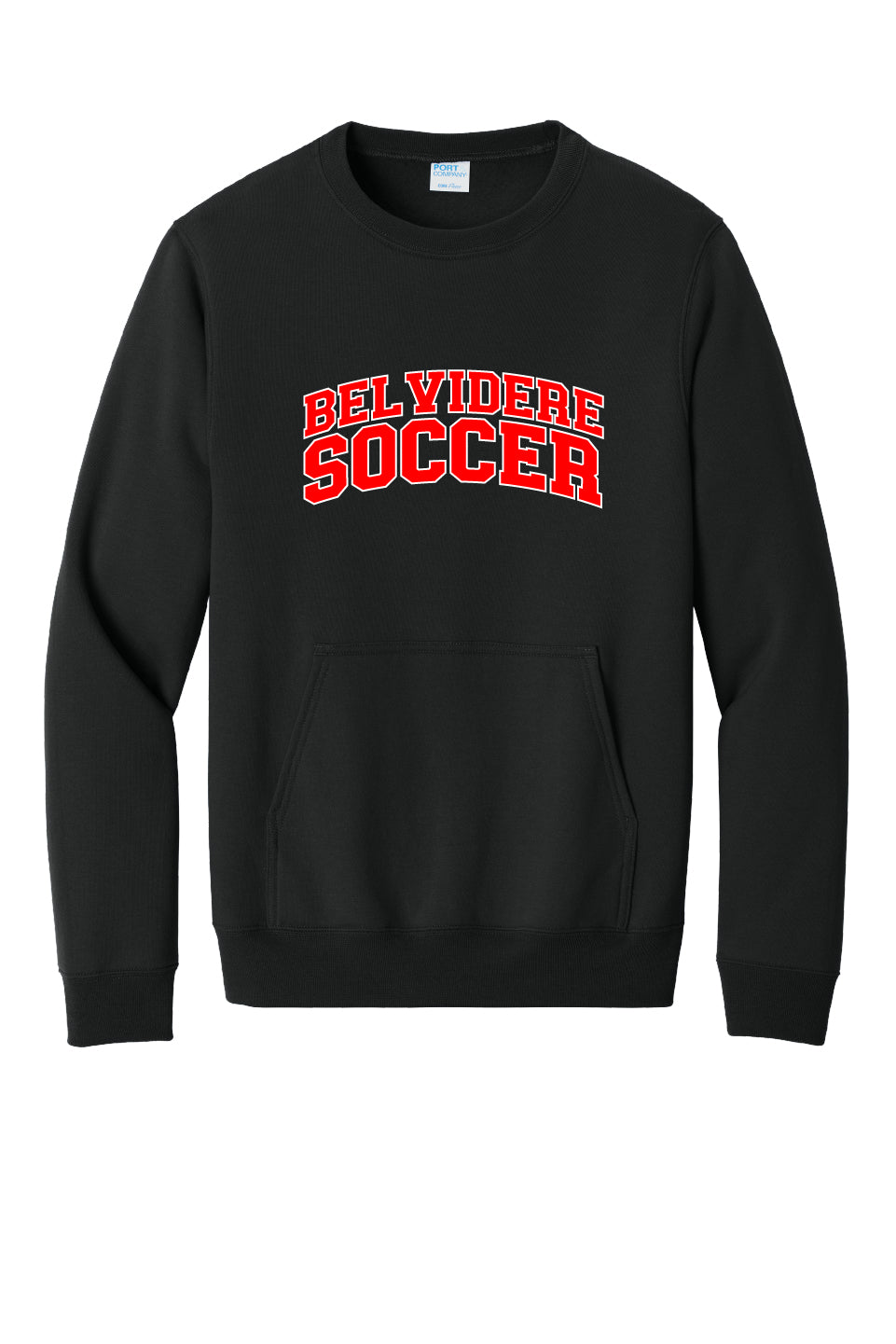 Belvidere Soccer Crewneck Pocket Sweatshirt
