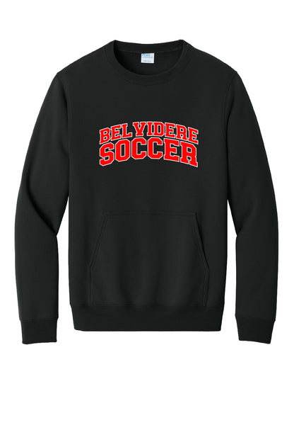Belvidere Soccer Crewneck Pocket Sweatshirt