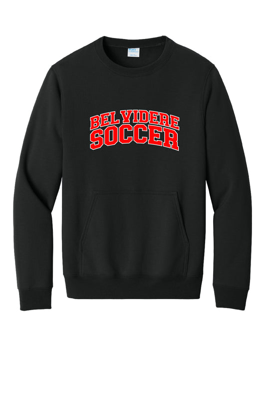 Belvidere Soccer Crewneck Pocket Sweatshirt