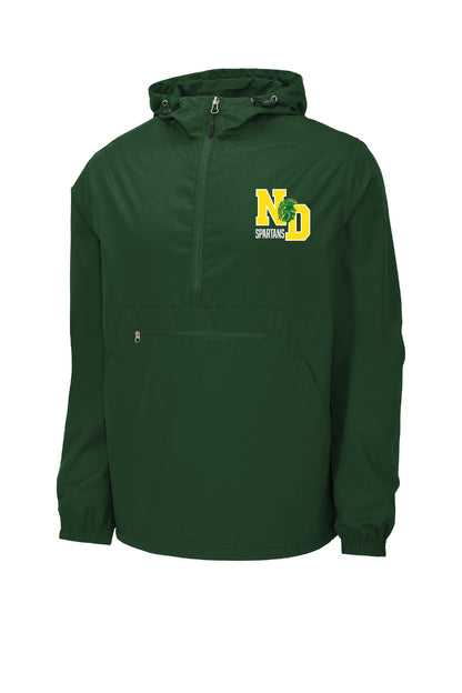Notre Dame Spartans Sport Tek Packable Windbreaker