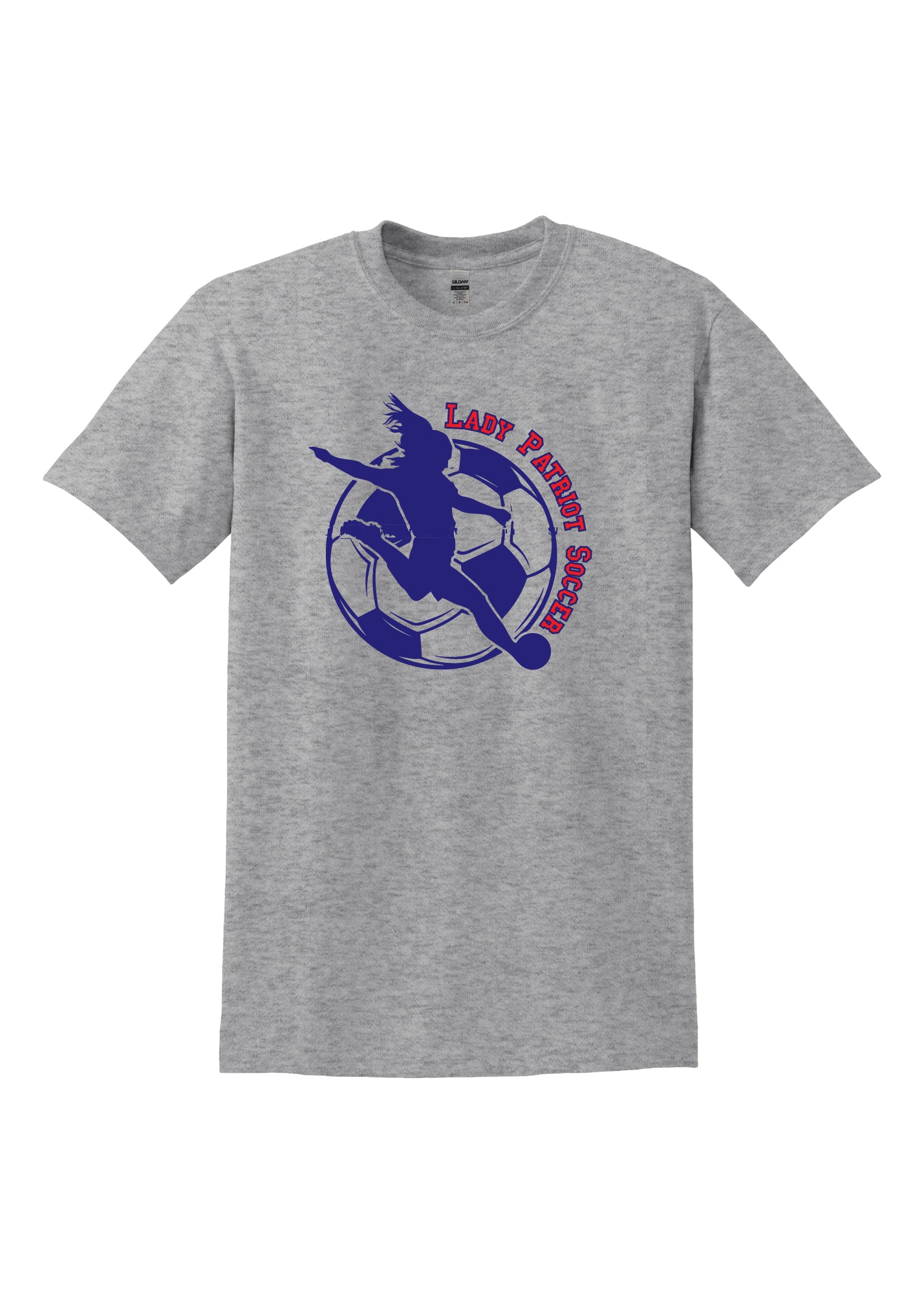 Lady Patriot Soccer Ball Short Sleeve T-Shirt