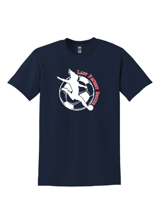 Lady Patriot Soccer Ball Short Sleeve T-Shirt