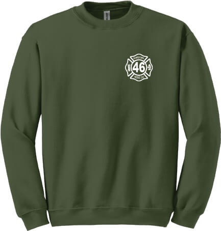 Crewneck Sweatshirt military green front