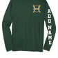 Spartans Baseball Sport Tek Competitor Long Sleeve Shirt (Youth) green, front