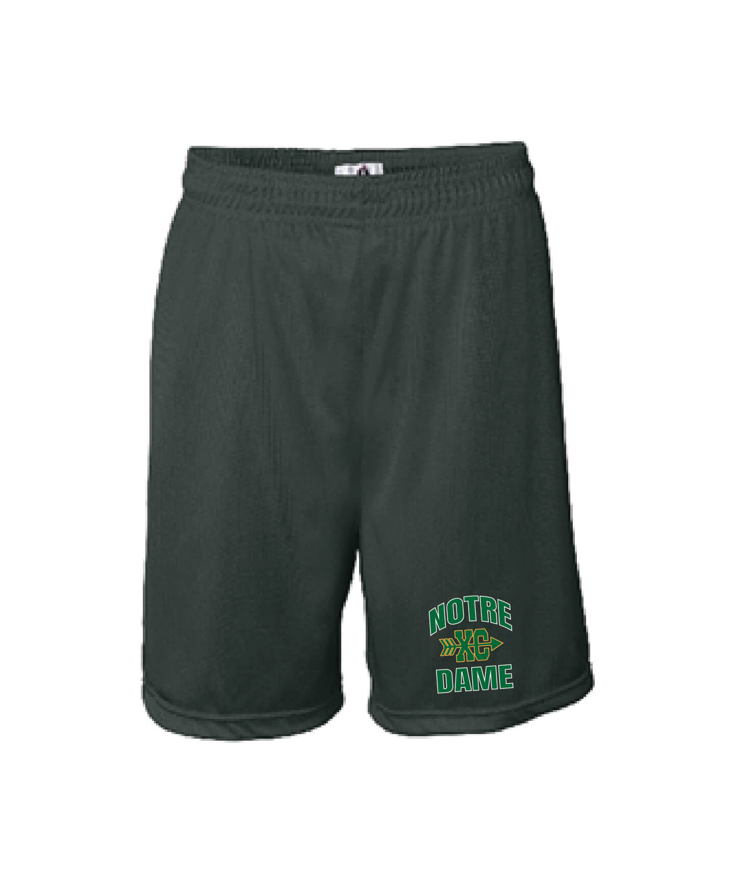  Badger Mini Mesh 7” Inseam Shorts notre dame green