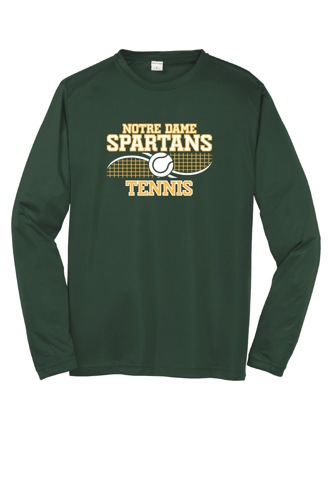 Notre Dame Tennis Sport Tek Competitor Long Sleeve Shirt green