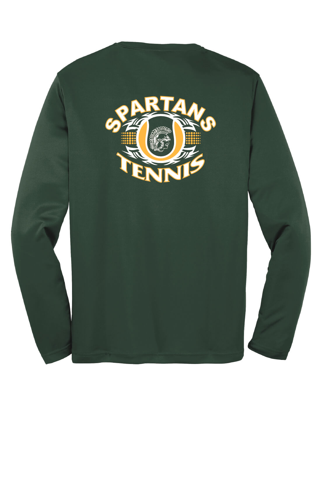 Spartan Tennis Sport Tek Competitor Long Sleeve Shirt back-green