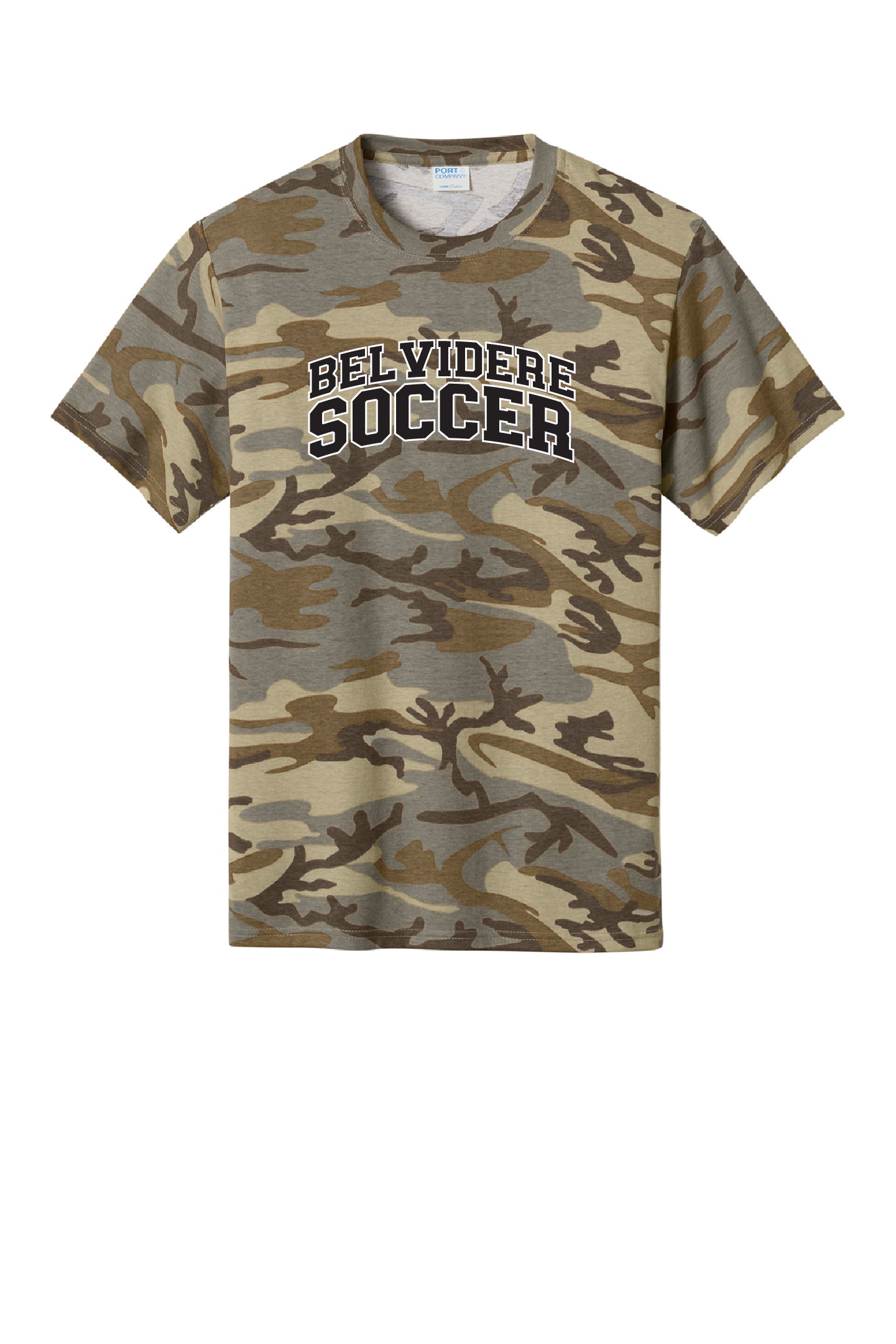Camouflage Belvidere Soccer Short Sleeve T-shirt