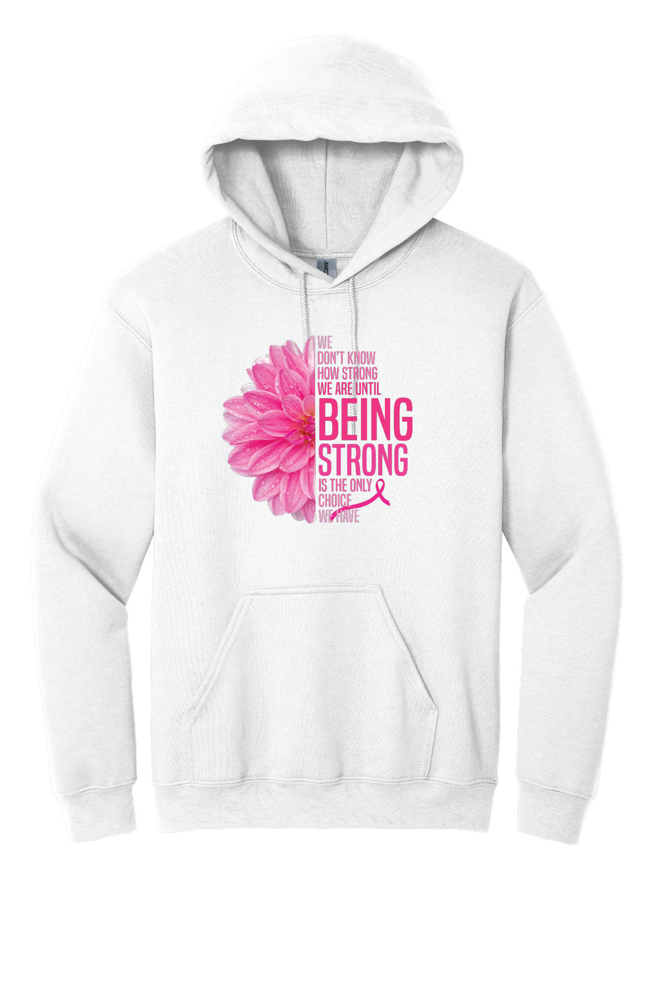 Flower Quote Hoodie white