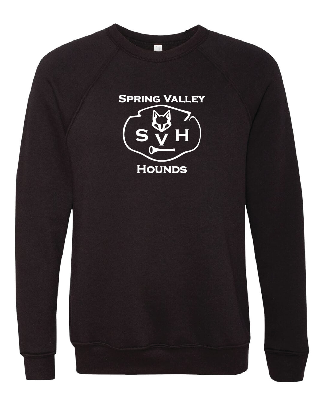 Spring Valley Hounds Crewneck Sweatshirt (Bella Canvas, Adult) black