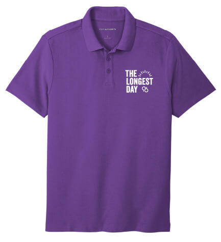 The Longest Day Short Sleeve Performance Polo Mens purple