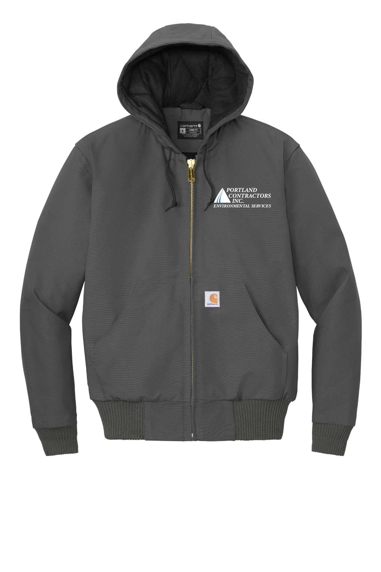 Portland Contractors Carhartt Quilted-Flannel-Lined Duck Active Jacket