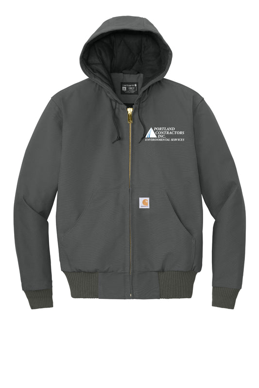 Portland Contractors Carhartt Quilted-Flannel-Lined Duck Active Jacket