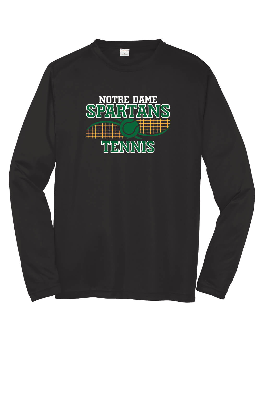 Notre Dame Tennis Sport Tek Competitor Long Sleeve Shirt black