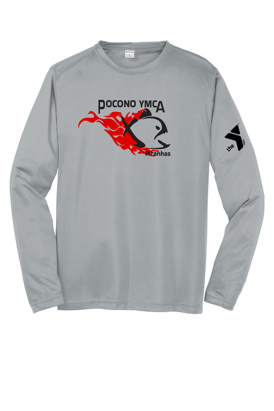 Pocono YMCA Piranhas Performance Long Sleeve T-shirt