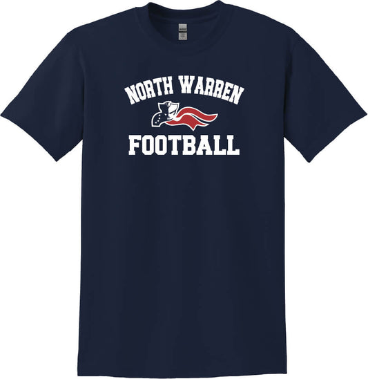 North Warren Patriots Football Short Sleeve T-Shirt navy