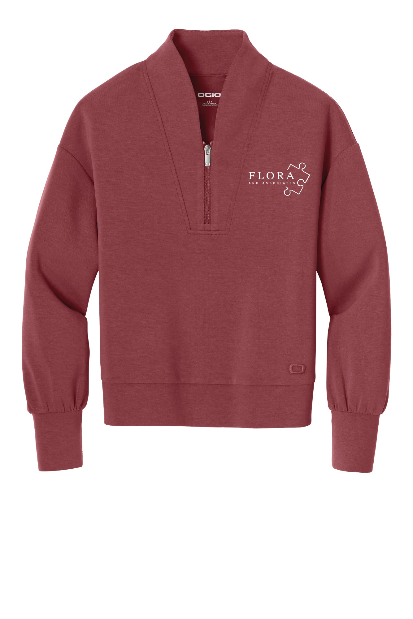 Flora and Associates Ladies Transcend 1/4 Zip Sweatshirt