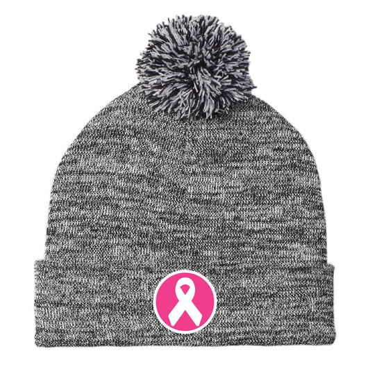 Pom Pom Beanie heathered gray