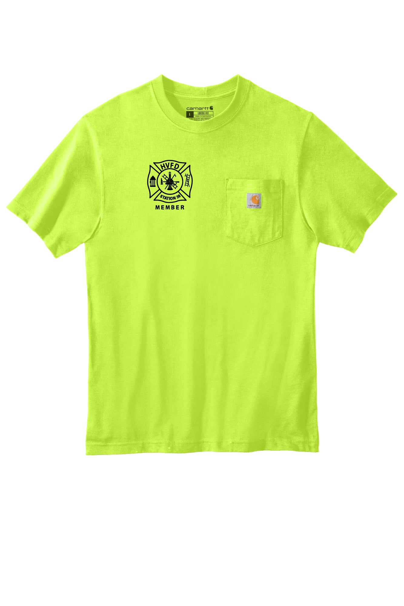 HVFD Fire Carhartt Workwear Pocket Short Sleeve T-Shirt