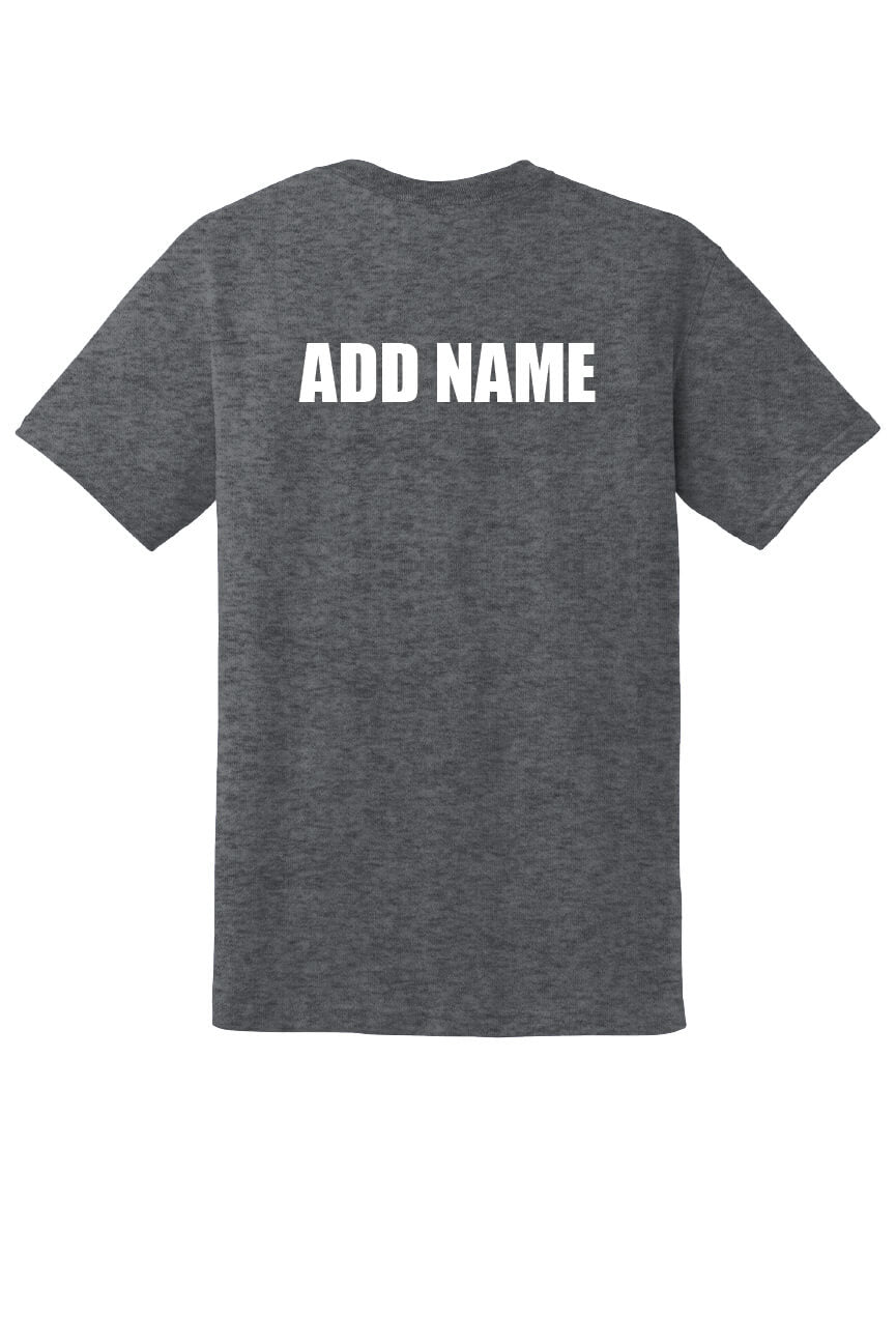 Notre Dame Softball Short Sleeve T-Shirt (Youth) gray, back