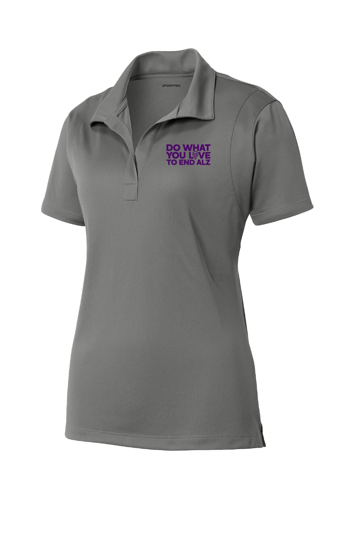 Do What You Love to End ALZ LADIES Short Sleeve Sport-Wick Polo