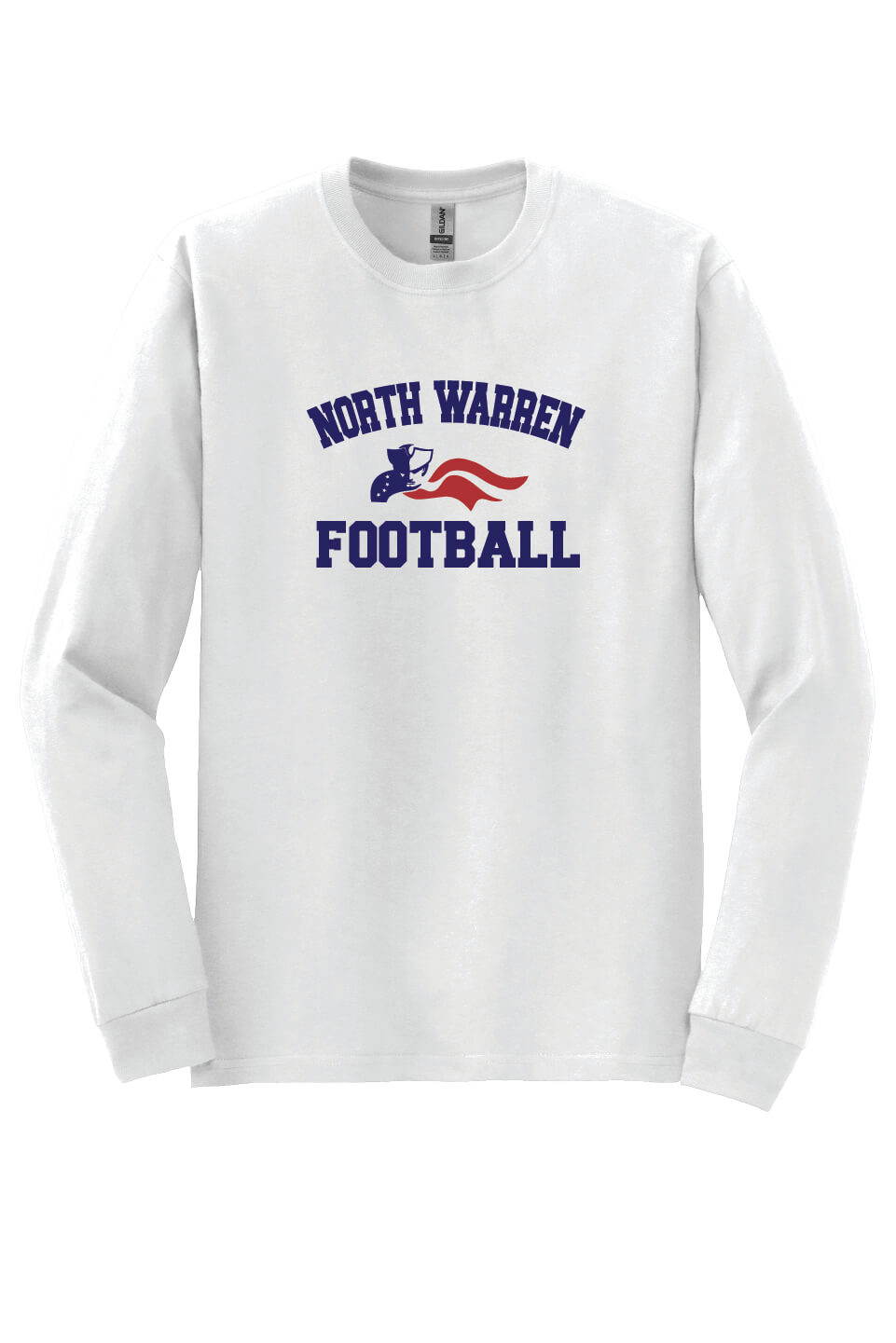 North Warren Patriots Football Long Sleeve T-Shirt (Youth) white