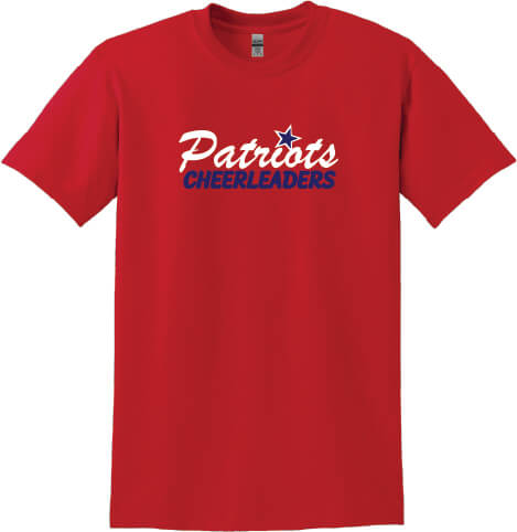 Patriots Cheerleaders Short Sleeve T-Shirt red